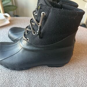 Sperry Black Women's Winter Lace-Up Boots